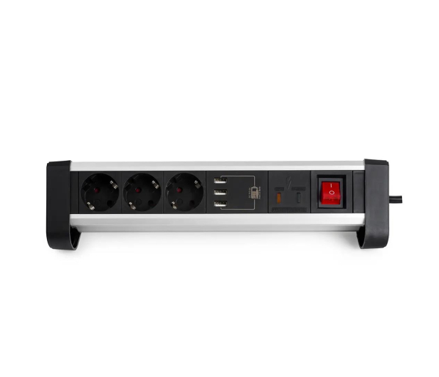 Spacetronik Listwa zasilająca z USB SPS-T38BS - 3 gniazda 1.5m - 1153963 - zdjęcie 3